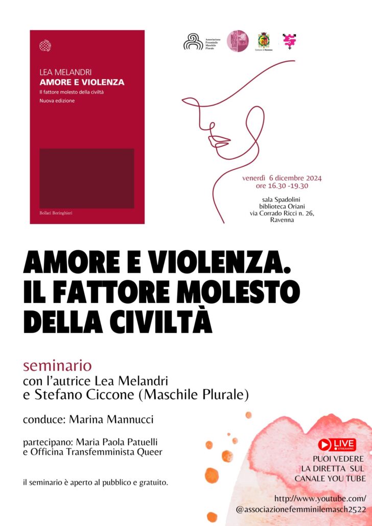 AMORE E VIOLENZAIL FATTORE MOLESTO DELLA CIVILTA’
